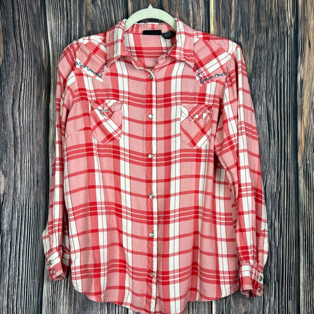 Wrangler Retro Plaid Button Down- Large